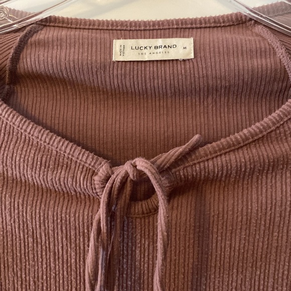 Lucky brand lace up knit top - Picture 2 of 9